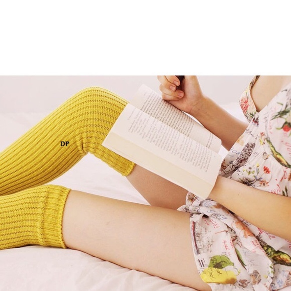 Free People Bulky Over The Knee Socks Boot Thigh Long Ribbed OTK Cozy Vintage - Picture 11 of 15